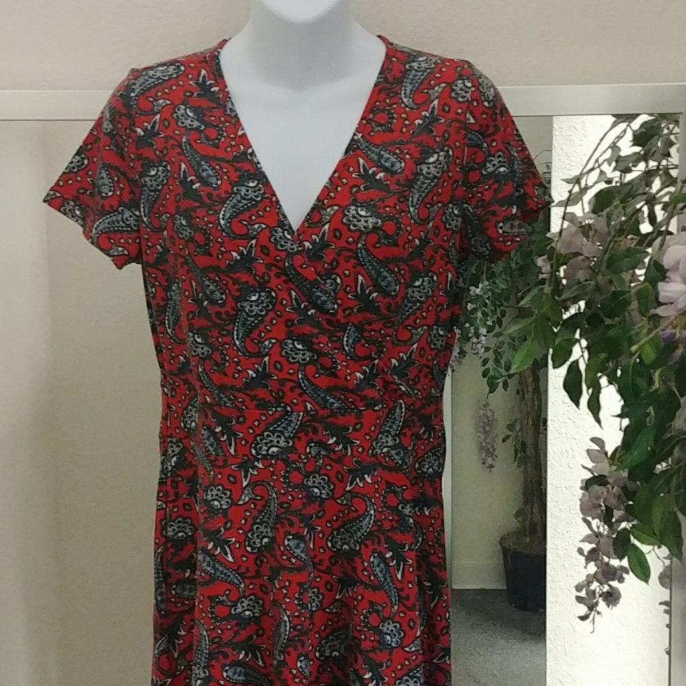 MS BASIC Paisley Print Retro Swing Dress